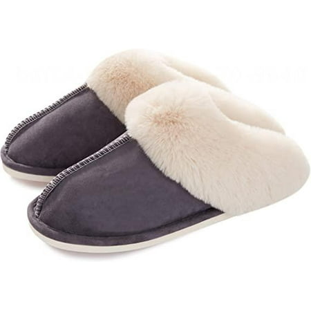 

shuwee Womens Slipper Memory Foam Fluffy Soft Warm Slippers Anti-Skid Cozy Plush for Indoor Outdoor