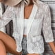 thumbnail image 5 of Cárdigan de moda para mujer, cuello alto, manga larga, informal, camiseta, blusa lisa, traje de encaje, cárdigan, abrigo para mujer, 5 of 9