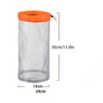 thumbnail image 2 of WRITWAA Orange Drawstring Storage Pouch Foldable Nylon Mesh Bag for Gym, Sports, Travel and Outdoor Activities - 1 Piece, 2 of 8