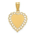 thumbnail image 1 of Real 14kt Yellow Gold Polished Border Heart Pendant; for Adults and Teens; for Women and Men, 1 of 3