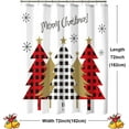 thumbnail image 6 of Christmas Shower Curtain, Red Buffalo Plaid Christmas Tree Shower Curtains for Bathroom Decor, Winter Snowy Forest Holiday Shower Curtain, Xmas Pine Fabric Cloth Bath Curtain, 72 x 72 Inch, 6 of 6