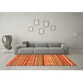 thumbnail image 3 of Ahgly Company Machine Washable Indoor Rectangle Abstract Orange Modern Area Rugs, 6' x 9', 3 of 4