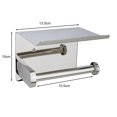 thumbnail image 4 of Colgador de pared para armario de baño, toallero impermeable de acero inoxidable antioxidante, 4 of 4