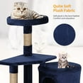 thumbnail image 5 of BestPet 36 inch Tall Cat Tree Cat Tower Cat Condo Multi-Level,Navy&nbsp;Blue, 5 of 7