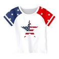 thumbnail image 3 of Glisme Girls July 4Th Shirts Flag Patriotic T Shirts Independence Day Clothing Blue Cool Fit Tee Size 3-4 Years, 3 of 3