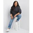 thumbnail image 5 of Hanes EcoSmart Women's Fleece Hoodie (Plus Size) Slate Heather 2X, 5 of 5