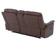 thumbnail image 4 of MAYEERTY Power Reclining Loveseat, Electric 2-Seat Leather Recliner with USB Charging, Storage & Cup Holders for Living Room, Reddish Brown, 4 of 7