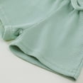 thumbnail image 5 of Toddler Baby Girl Outfits Solid Summer Clothes Solid Color Waffle Sleeveless Ruffle Tank Tops Shorts Set Cute Infant Clothes, 5 of 7