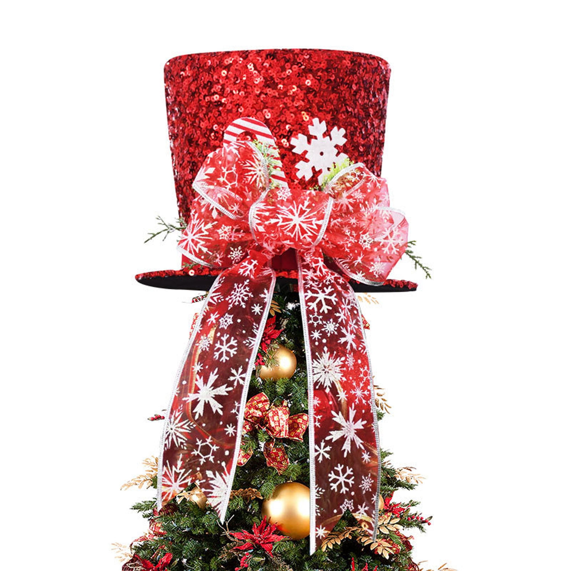 Christmas Tree Topper Hat large Red Velvet Hat With Elf Legs - Temu