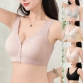thumbnail image 2 of UOCUFY Front Closure Jelly Bras for Women Wireless No Underwire Full Coverage Seamless Comfort Support Mastectomy Bra Pink for Size 3XL, 2 of 9