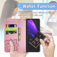 thumbnail image 5 of Wallet Case for Samsung Galaxy Z Fold4,3D Butterfly Pattern PU Leather Case with Magnetic Clasp and Cash Card Slots Holder Holster for Samsung Galaxy Z Fold4 5G, HZD Rhinestone Pink, 5 of 17