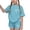 Blue, variant on Fnooota Girls Summer Outfit Sets, Short Sleeve Summer 2 Piece Casual Kids Clothing Sets Beige Size 14-16