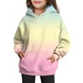 thumbnail image 5 of XADYUY Girls Hoodies 7-8 Cute Preppy Hooded Sweatshirts for Girls Gradient Long Sleeve Girls Pullover Sweatshirt Aesthetic Winter School Clothes for Teen Girls with Pocket,3-4 Years, 5 of 5