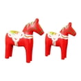 thumbnail image 3 of 2 estatuas de caballos para decoración del hogar, adorno de escritorio, figura de animal para oficina rojo, 3 of 6