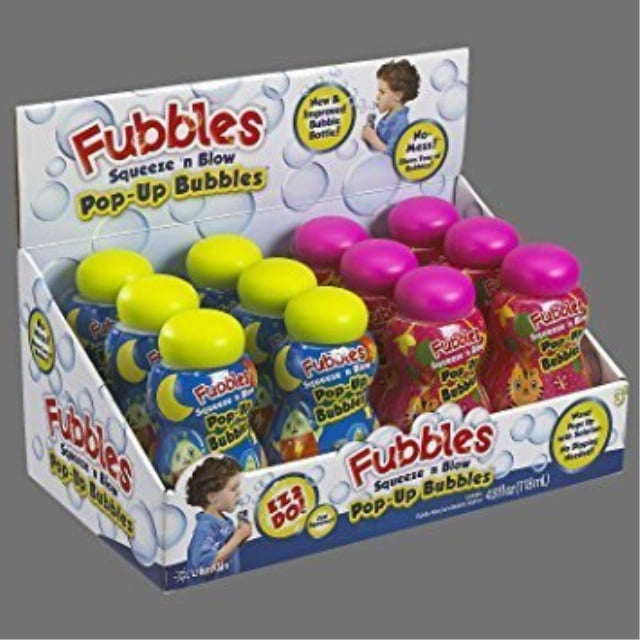 Little Kids Fubbles Squeeze n blow Pop-Up Bubbles, 4.8 fl.oz.