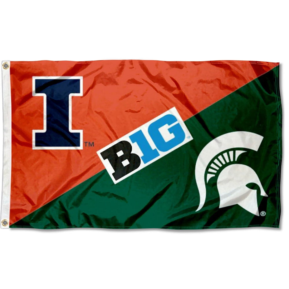 LOT OF 2 STATE OF MICHIGAN 3X5/' FLAGS NEW