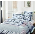 thumbnail image 5 of DaDa Bedding Mediterranean Blue Mint Green Patchwork Quilted Bedspread Set (JHW-884), 5 of 10