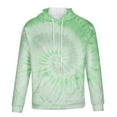 thumbnail image 3 of Tie-dye Hoodie Sweatshirt for Men Graphic Print Big Pocket Drawstring Hooded Pullover Top, Size S-4x, Long Sleeve (X-Large, Green), 3 of 4