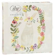 Boston International - 3-Ply 5" Cocktail Napkins 20 Count - Floral Bunny