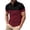 Wine, variant on LRGSHF Polo Shirts for Men Short Sleeve Color Block Pullover Slim Fit Contrast Tops Summer Golf Daily Casual Outfit Gray 2XL