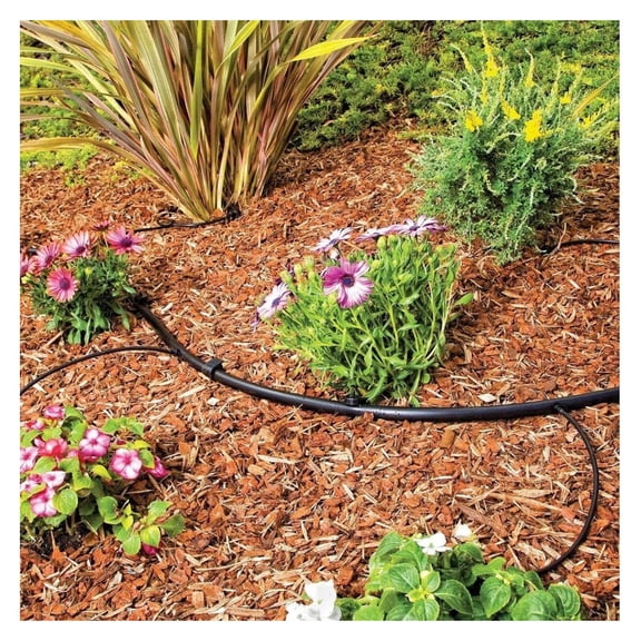 Exlonjet USA Made - Irrigation Drip Line Emitter Tubing 100', 12" Emitter Spacing, 1/4" .52 GPH, Color Black (.170 ID x 240 OD)