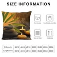 thumbnail image 5 of Orinice Bamboo Leaf Graphic Decorative Throw Pillow Cover for Home Couch - Durable Cotton Linen Fabric - Hidden Zipper Closure - Multi-Purpose Use - 1PC 18x18in, 5 of 5