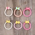 thumbnail image 3 of Candy Color Bracelet 6pcs Candy Color Bracelet Bowknot Lovely Children Jewelry Set for Kids (Random Color), 3 of 8