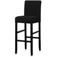 thumbnail image 1 of Housses de Chaise de Comptoir de Pub Réutilisables Housse Extensible Amovible Lavable Ensemble de 1 (86-Noir), 1 of 6