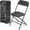 Black, variant on 10 Pack White Plastic Folding Chair, Indoor Outdoor Portable Stackable Commercial Seat with Steel Frame 350lb. Capacity for Events Office Wedding Party Picnic Kitchen Dining