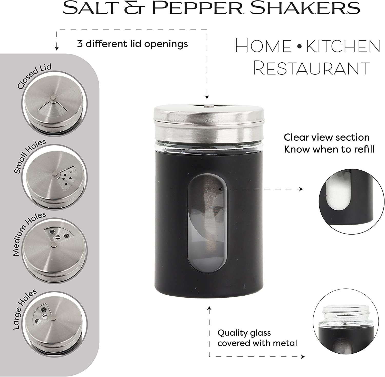 5 Spice Jars Pink Glass & Metal Jars S & P Shakers Metal Carrier