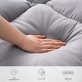 thumbnail image 5 of QUEEN ROSE Twin Mattress Topper, Extra Thick Cooling Mattress Pad Cover, 400 TC Cotton Pillow Top Protector, 8-21 inch Deep Pocket, Soft Spiral Fiber Pad for Back Pain, Down Alternative Fill, Gray, 5 of 7