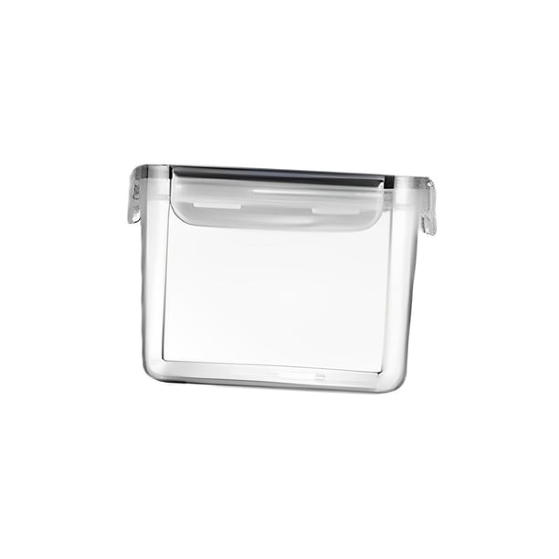 Organizador de almacenamiento apilable para despensa, contenedor transparente para mantener la frescura. 0.8L