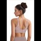 thumbnail image 3 of Sujetador Deportivo con Espalda Cruzada, Gris, Rosa, Talla L, 3 of 8