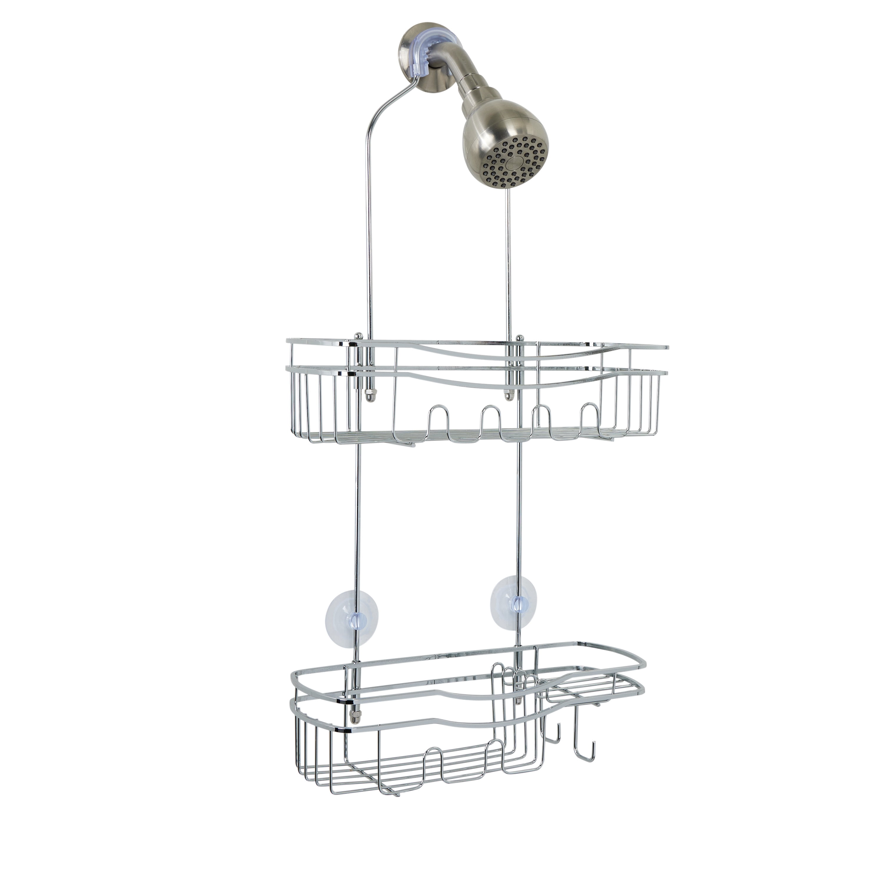 Bath Bliss Ultimate Adhesive Shower Caddy in Chrome