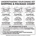 thumbnail image 3 of Sumdeal 70'' Faux Marble Dining Table Set for 4 with Grey Upholstered Dining Chairs, Modern Rectangular Marble Kitchen Table and Chairs Set with Stainless Steel Base, 3 of 8