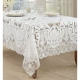 thumbnail image 2 of Fennco Styles Elegant Lace Floral Design Tablecloth 67 x 155 Inch - White Table Cover for Everyday Use, Banquets, Wedding and Special Occasion, 2 of 3