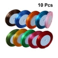 thumbnail image 2 of 10 Rolls of Gift Packing Ribbons DIY Decorative Strap Ribbon Wrapping Band for Birthday Wedding Party, 2 of 7