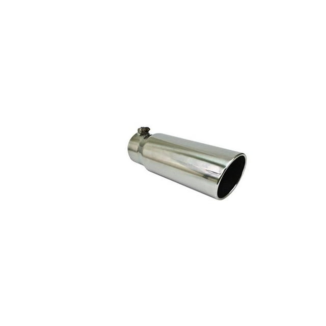 6 in Slant Diesel Series Round Rolled Edge Angle Cut Bolt-On Exhaust Tip