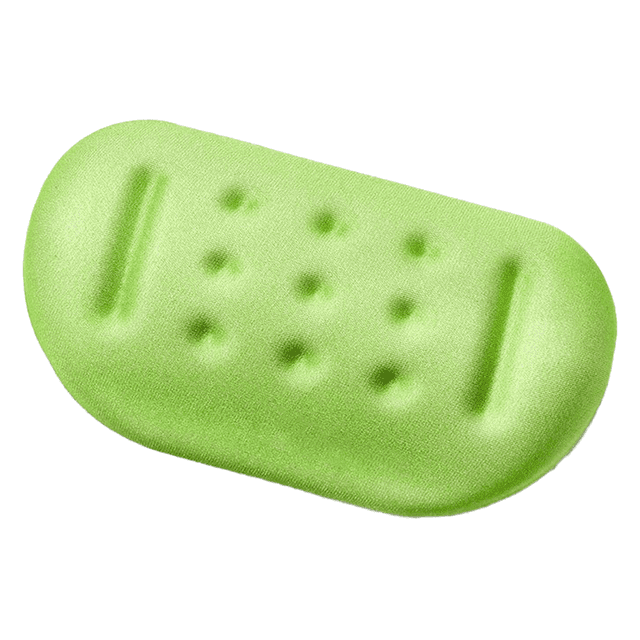 Protector de muñeca de espuma viscoelástica Protector de muñeca ergonómico con alfombrilla de ratón de gel suave adecuado para ratón, juegos, computadora, computadora portátil, oficinaverde