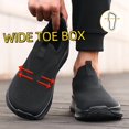 thumbnail image 2 of Men's Wide Toe Box Slip-On Walking Shoes Breathable Mesh Comfort Sneakers, 2 of 9