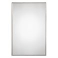 thumbnail image 1 of Benzara BM204970 Transitional Rectangular Wood & Metal Framed Wall Mirror, Silver, 1 of 2