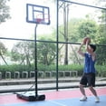 thumbnail image 4 of UBesGoo Portable 6.9' - 8.5' Height Adjustable Basketball Goal System, Wheeled Basketball Hoop Stand, with PVC Backboard, for Kids Junior Indoor/Outdoor, 4 of 7