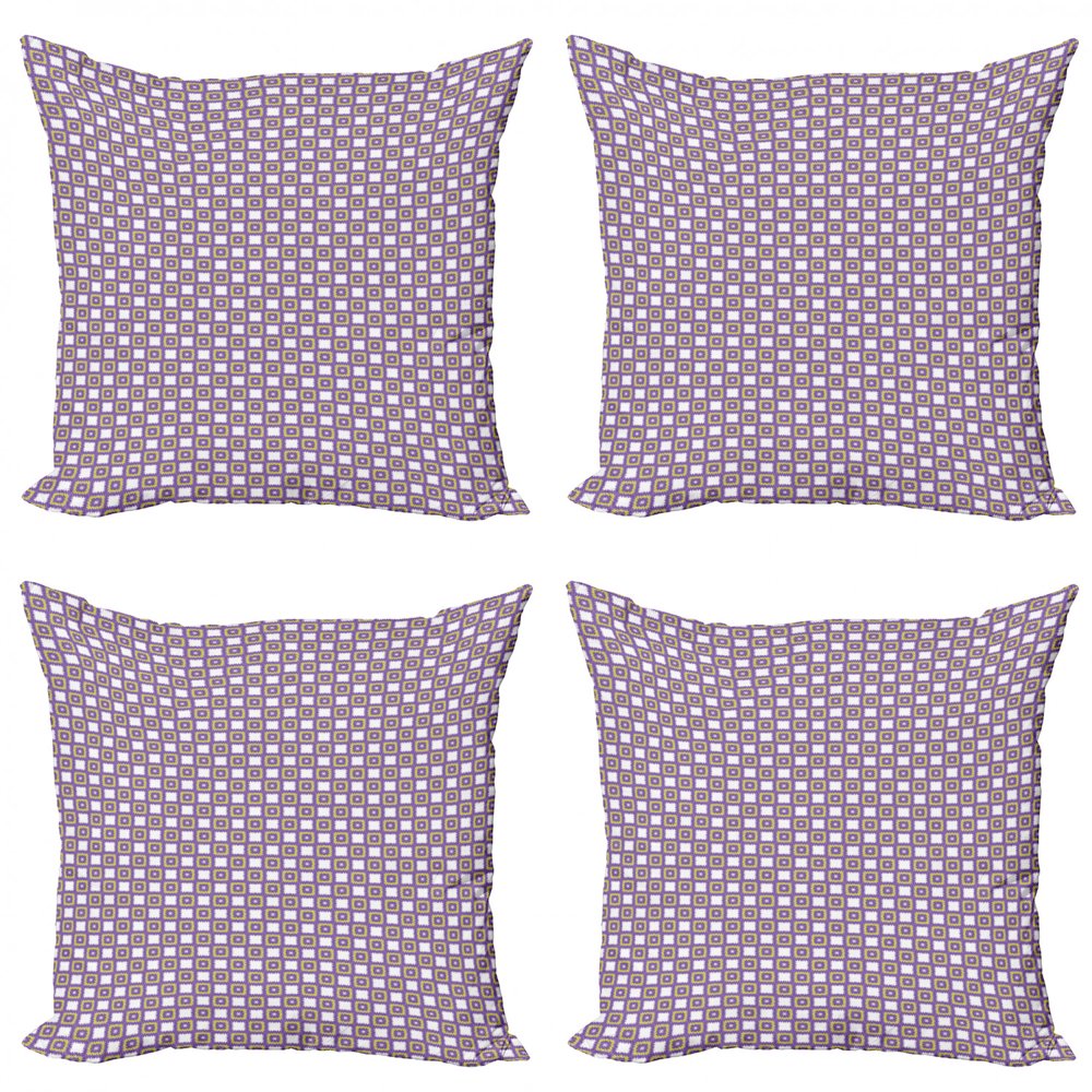Abstract Geometry Throw Pillow Cushion Case Pack of 4, Symmetrical