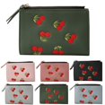 thumbnail image 2 of Lady Wallet Creative Embroidery Cherry Card Pouch Clutch Wallet Card Wallet, 2 of 10