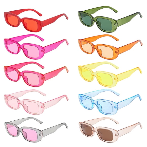 Gafas de Sol SUNOVELTIES Rectangulares Paquete de 10 para Mujeres y Hombres