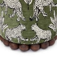 thumbnail image 4 of TOV Furniture Dex Olive Green Leopard Jacquard Ottoman, 4 of 6