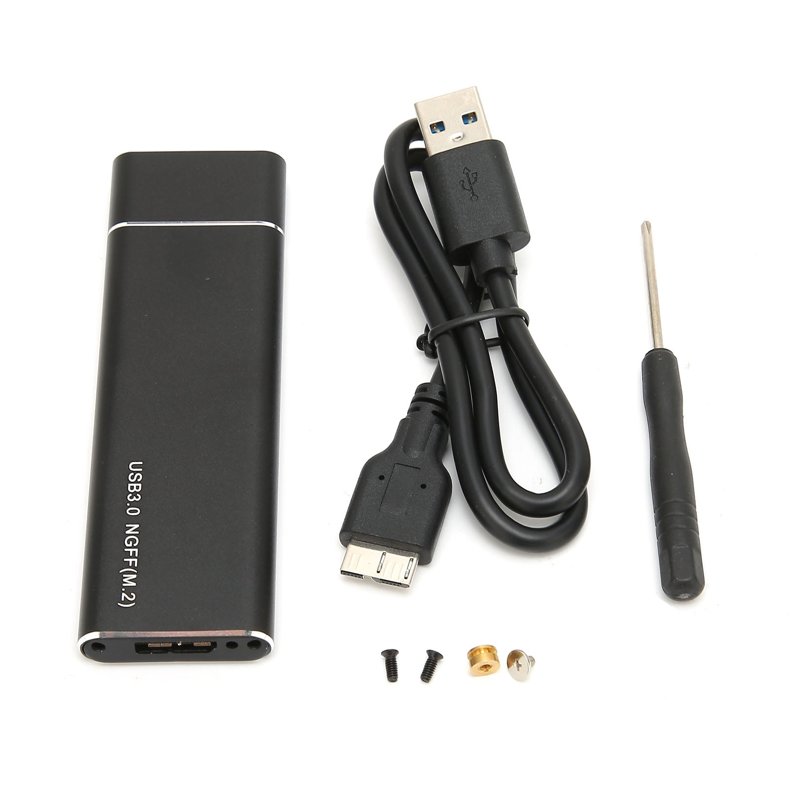 Hard Drive Enclosure, 6Gbps Transmission Speed USB3.0 HDD Enclosure Simple Fashionable Ultraslim Durable Stable Sturdy  For  For OS X Black