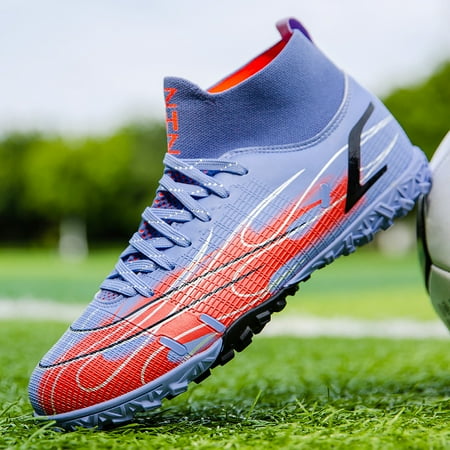 

Boys HG Soccer Cleats Comfortable Breathable Lightweight Lace-up Training Shoes For Outdoor Sports Football Shoes