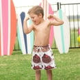 thumbnail image 4 of FORMRS Boys Swim Trunks Quick Dry Mesh Liner Boardshorts Sizes XS-XL, White Chocolate Cakes, 4 of 7
