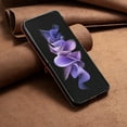 thumbnail image 6 of for Samsung Galaxy Z Flip 5 Men Women PU Leather Case, Vintage Drop Protective Shockproof Classic Ultra Slim Anti-falling Phone Case Cover for Samsung Galaxy Z Flip 5 - Brown, 6 of 7